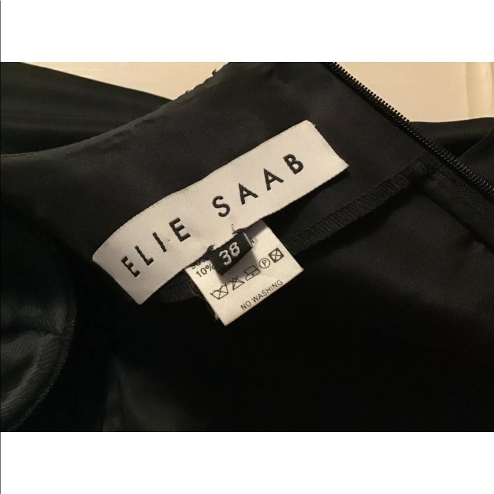 Elie Saab Lace Bodice Silk Blend Dress $3500 - Picture 8 of 10